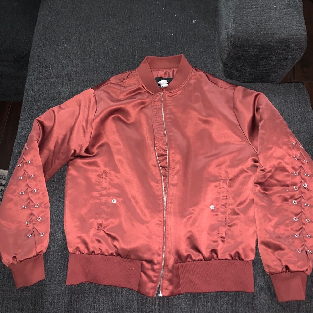 Forever 21 Maroon Bomber Jacket